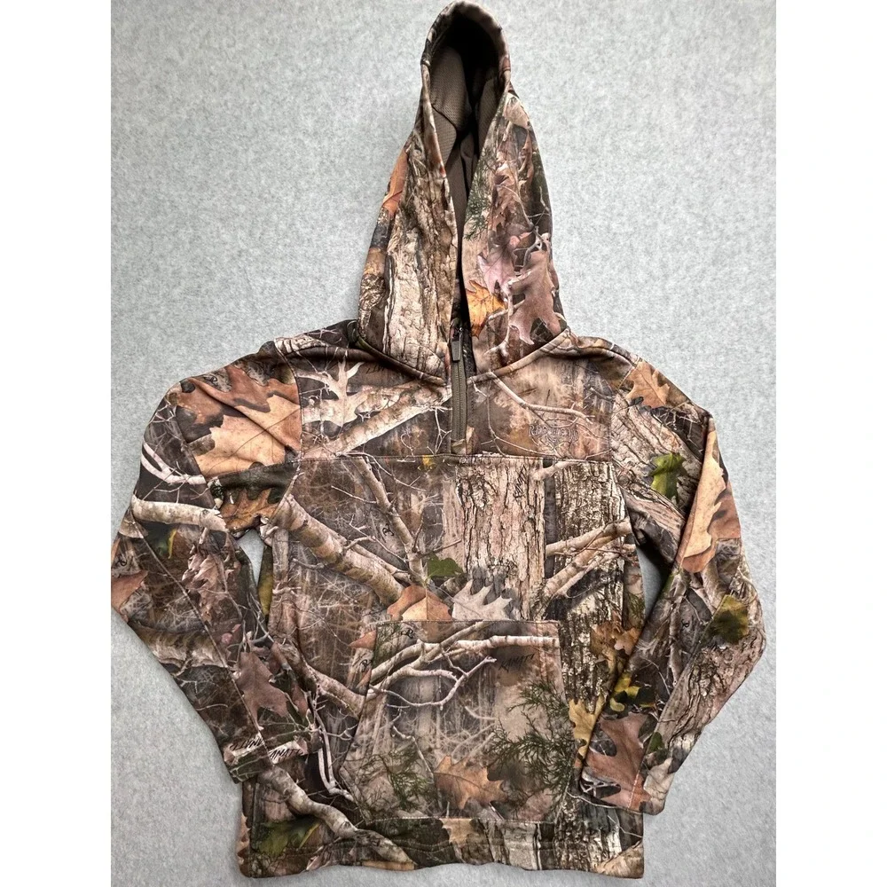 RedHead Youth Medium Kanati Camo Quarter Zip Fleece Hoodie Hunting Jacket